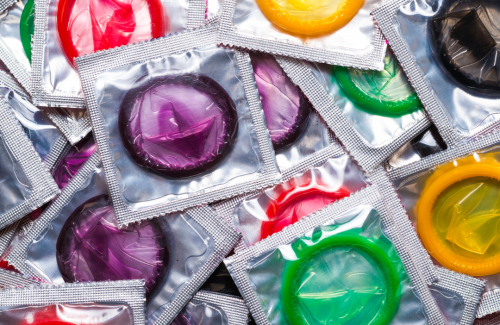 Photo of a pile of condoms
