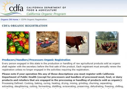 CDFA Organic 