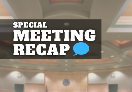 Special Meeting Recap