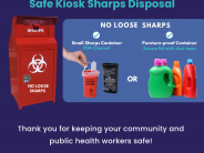 Safety is the point sharps kiosk flyer