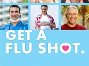 Get a flu shot photo showing people of all ages 