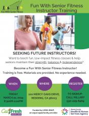Become a Fun with Senior Fitness Instructor. Teach fun, low-impact fitness classes and help seniors maintain their strength.