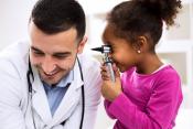 Young child with doctor
