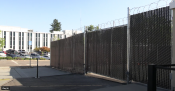 Photo of a new gate at the Shasta County Jail