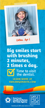 Big smiles start with brushing two minutes, two times a day
