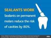 Sealants work. Sealants on permanent molars reduce the risk of cavities by 80%