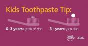 Kids toothpaste tip