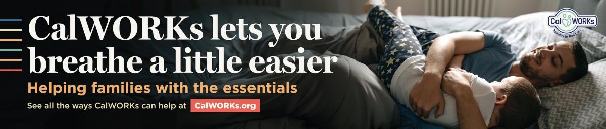 CalWORKs lets you breathe easier website banner