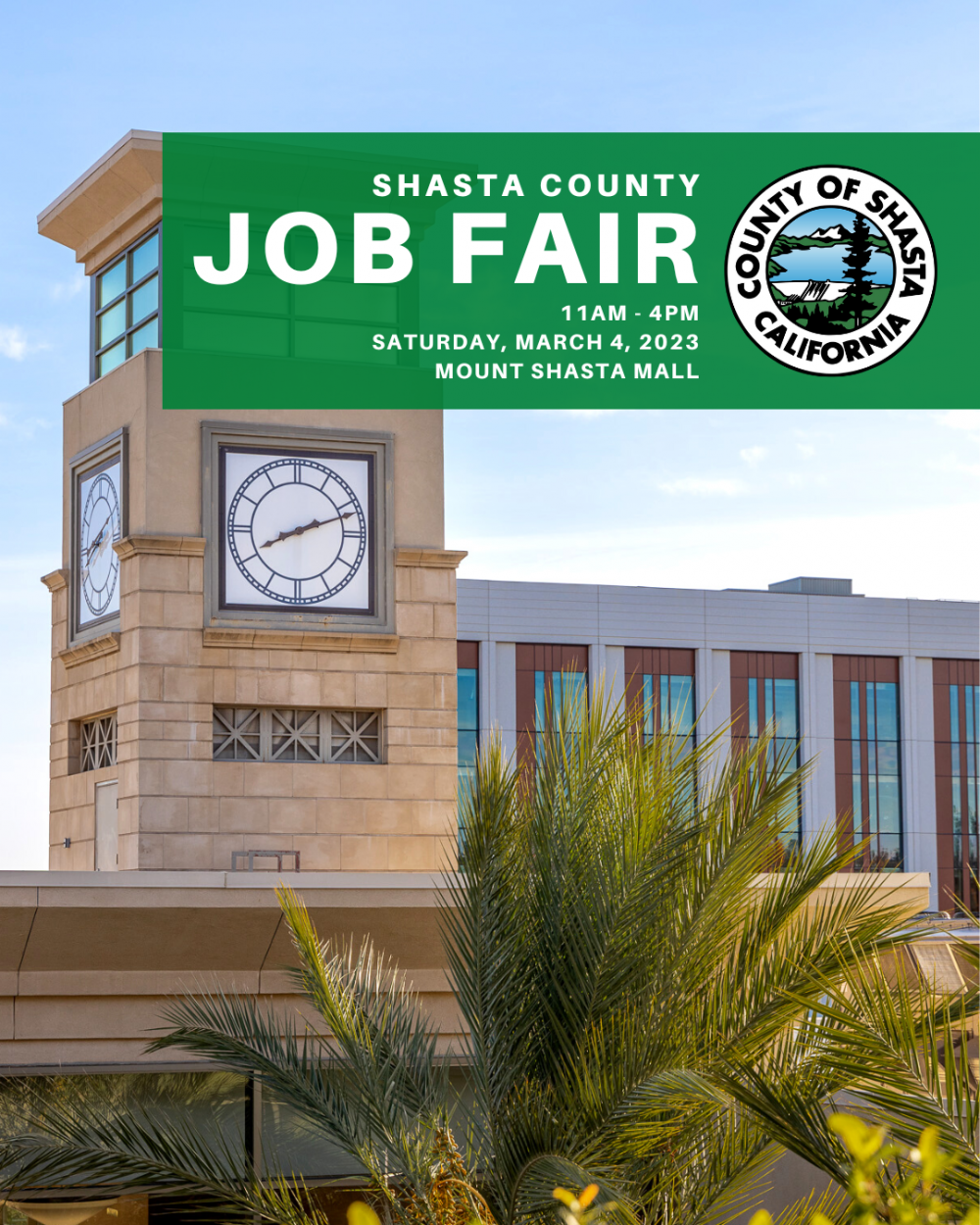 Job Fair on March 4, 2023 Shasta County California