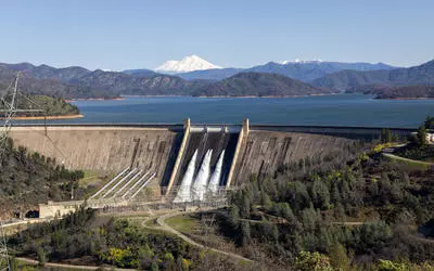 The Three Shastas, Shasta Dam, Shasta Lake, Mt. Shasta
