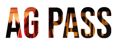 AG PASS wording with fire image inside text