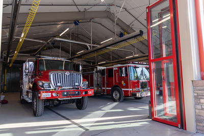 Fire Trucks in Bays