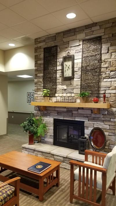 Veterans Home of California - fireplace in common room